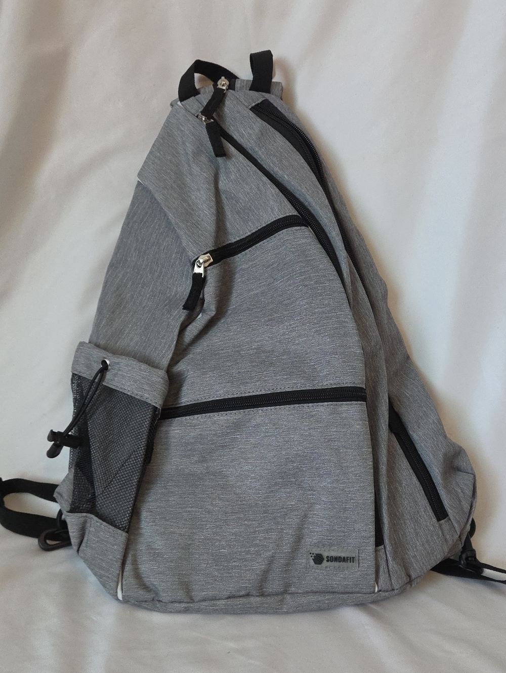 Gray Sling Picleball Backpack - Lightweight Single-Shoulder Pack